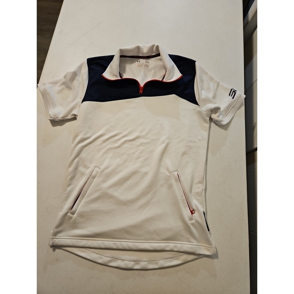 Underarmour Polo 1/4 Zip Heat Gear Fitted Tshirt With Kangaroo Pockets (A1209)
